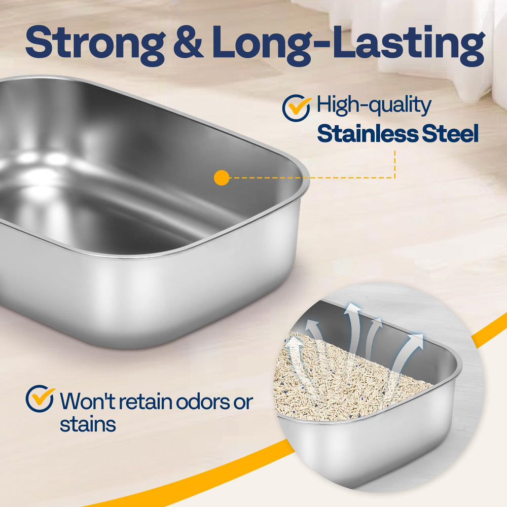 VIVOHOME XL litter box assembly image showing secure snap-in cover for leak-free use.