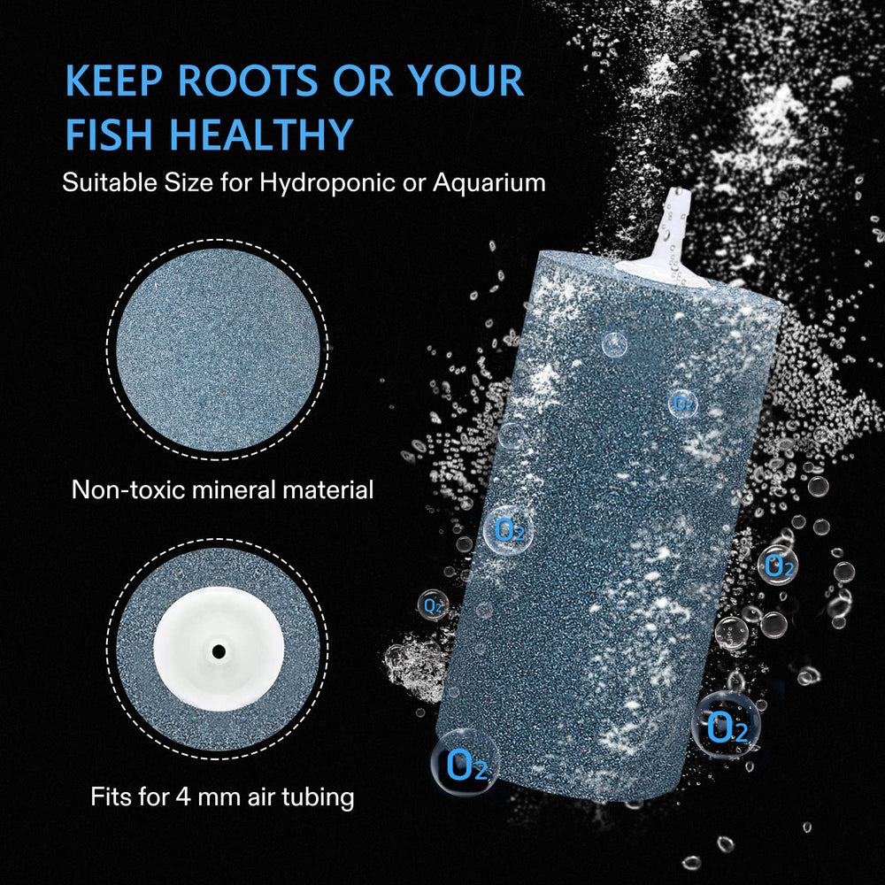 VIVOSUN air stone in aquarium setup demonstrating hydroponics compatibility