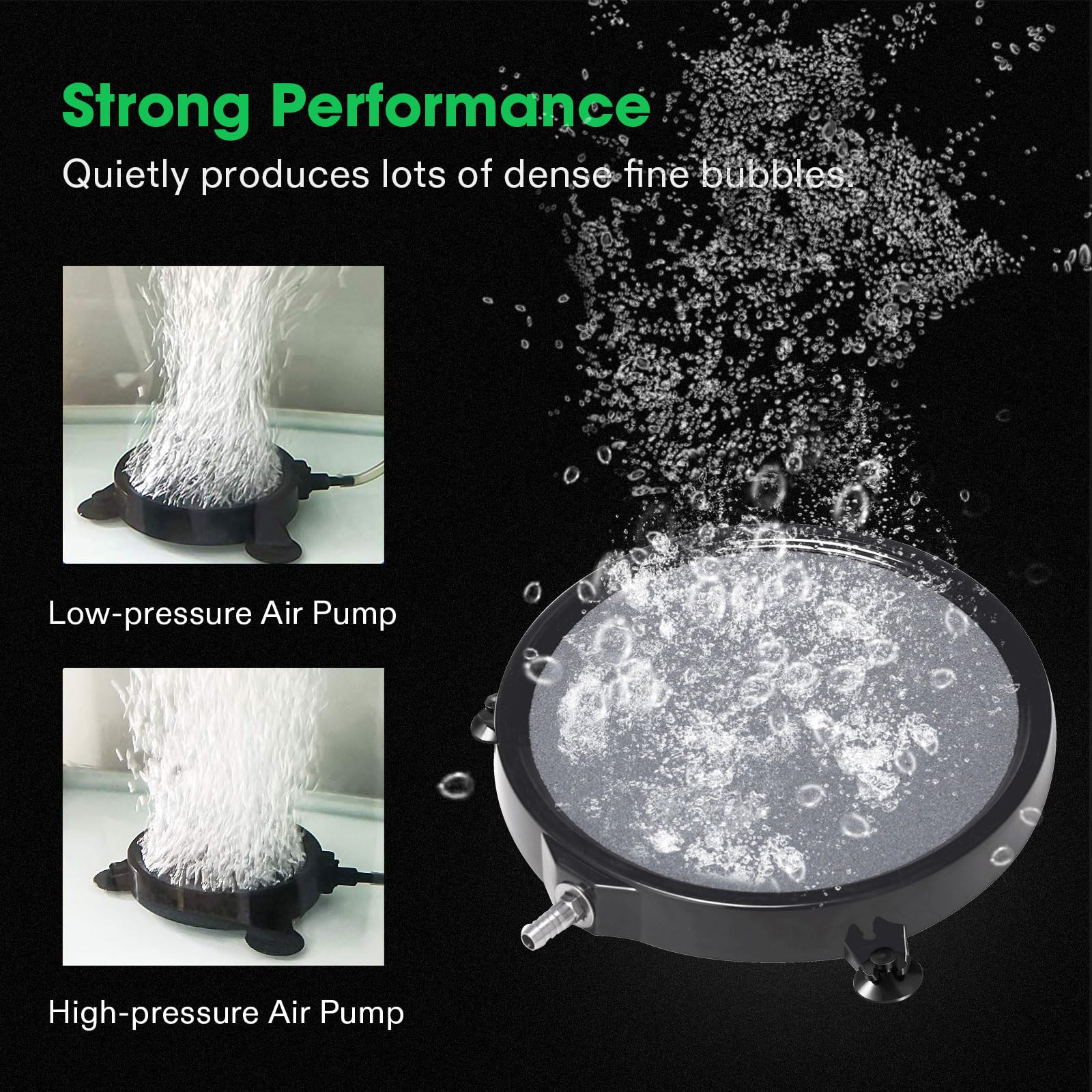 VIVOSUN air stone disc 8x8 dense bubbles ideal for hydroponics