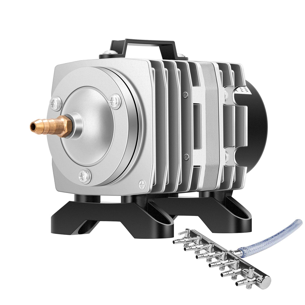 VIVOSUN commercial air pump front view shows six outlets for efficient aeration