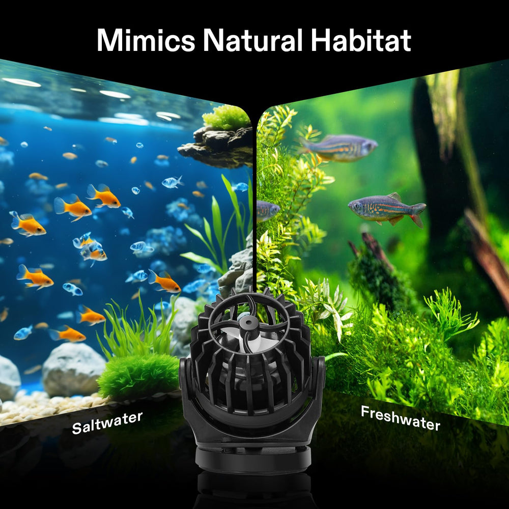 VIVOSUN freshwater-saltwater circulation supports oxygenation and natural movement for diverse marine life.