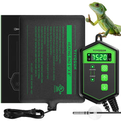 VIVOSUN reptile heating pad 6x8 under tank delivers steady warmth for terrarium habitats.