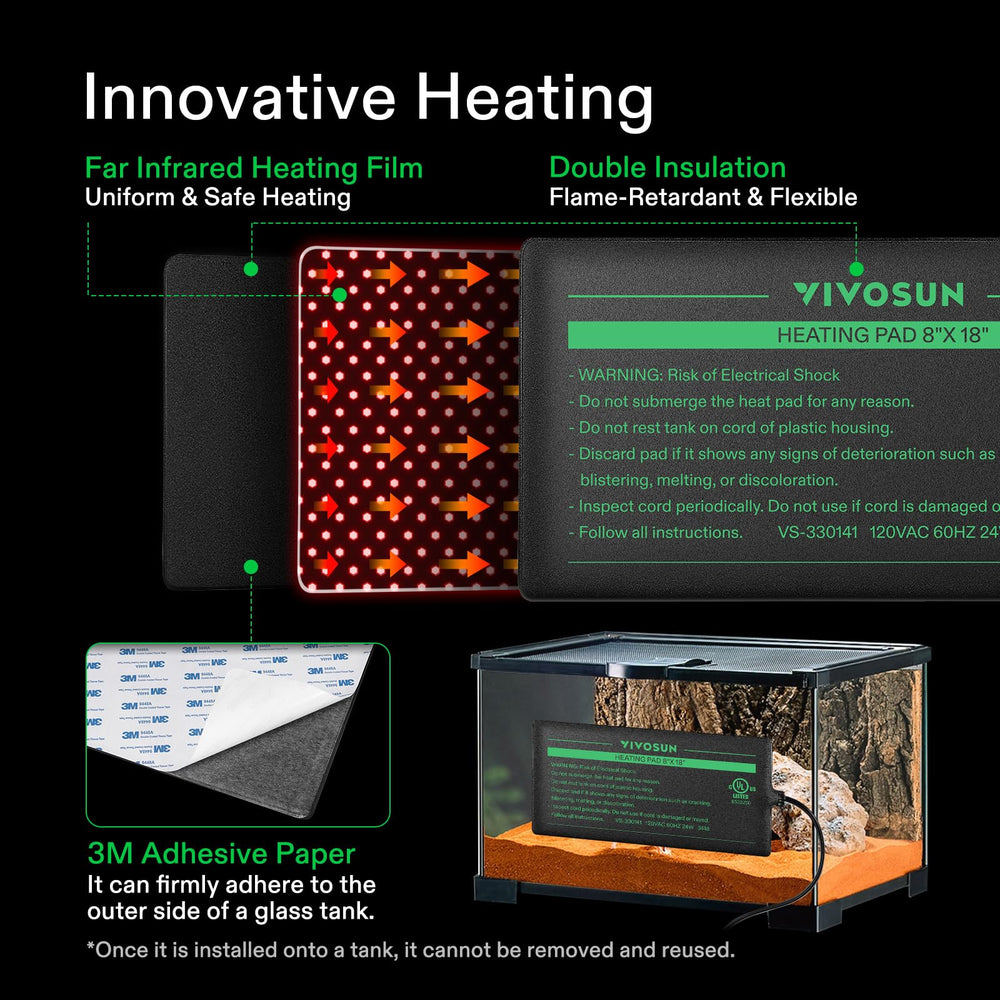 VIVOSUN thermostat controller provides precise digital temperature readout for terrarium care.