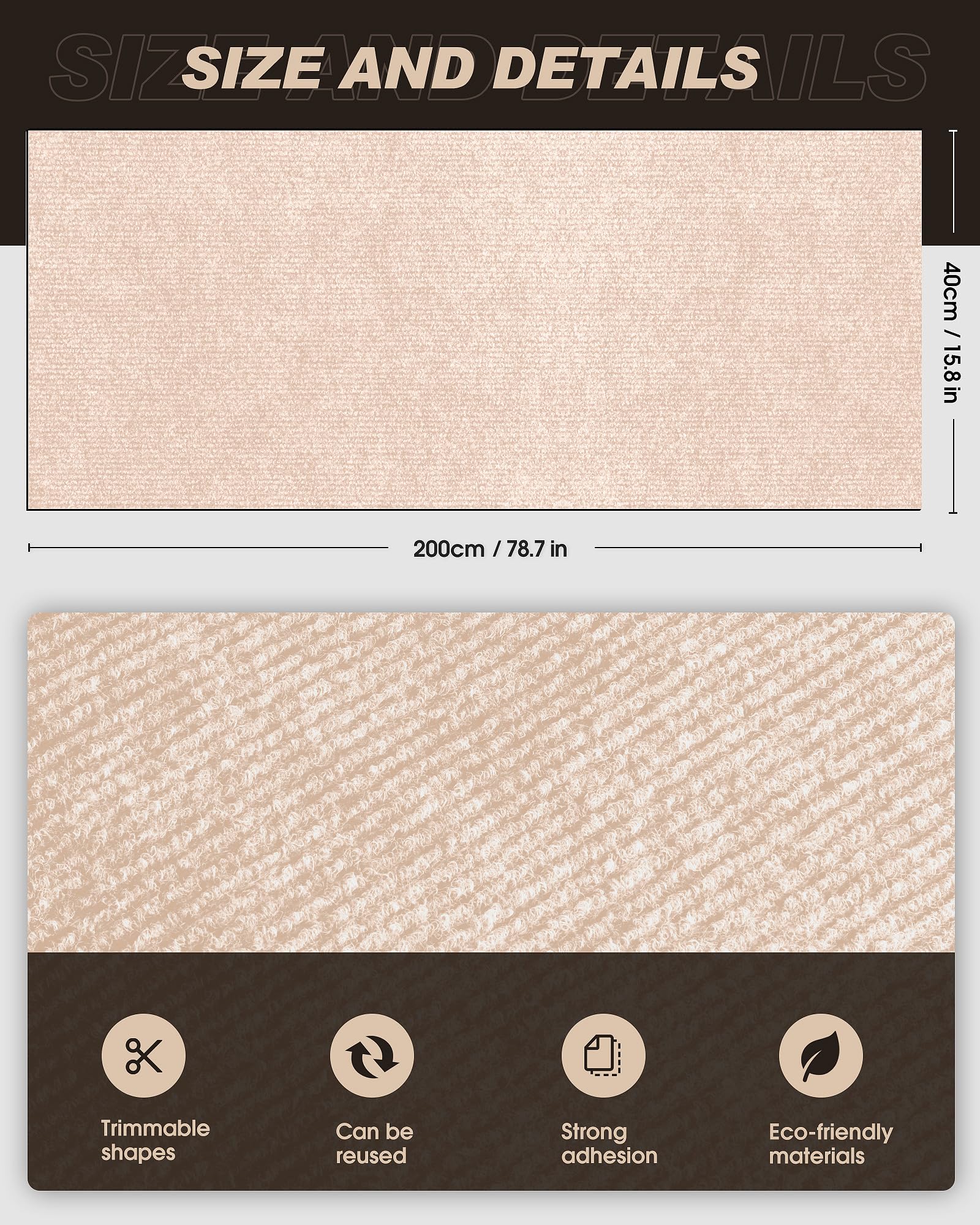 VIVOYAN beige-durable-material protector is non-toxic and furniture-safe.