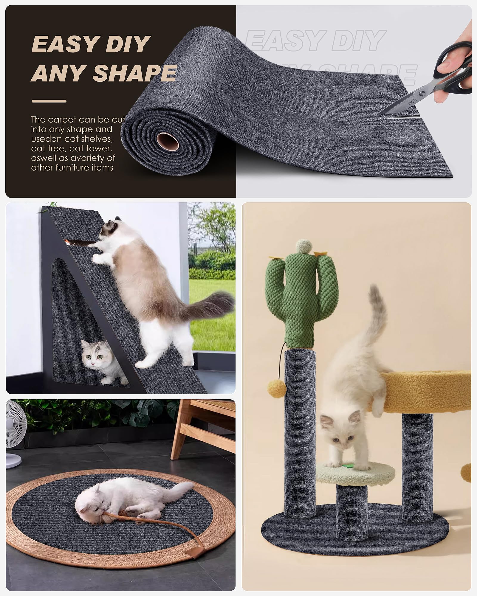 VIVOYAN cat scratch protector durable, non-toxic material supports long-lasting protection.