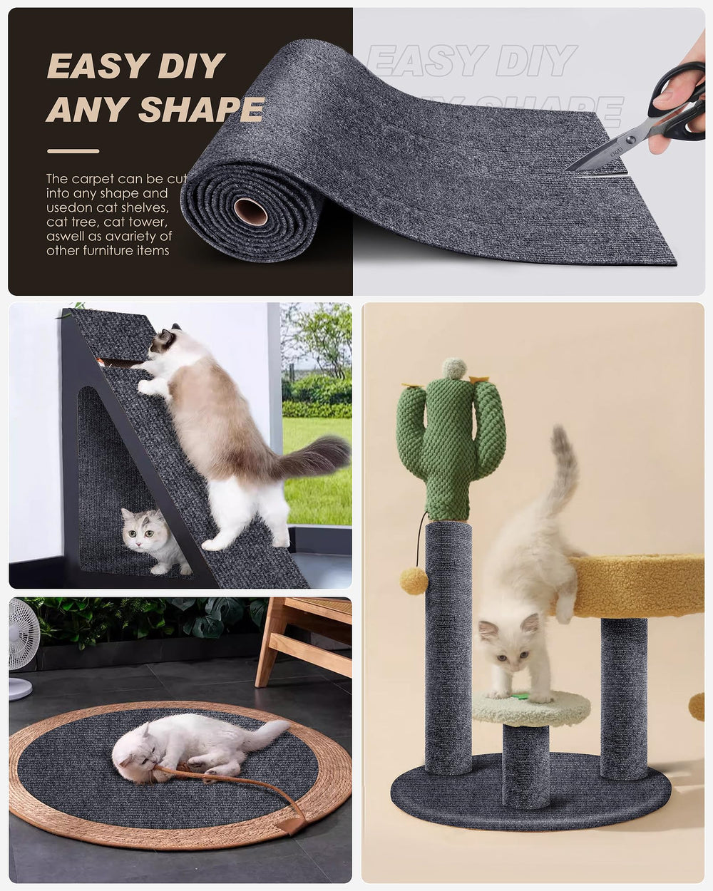 VIVOYAN cat scratch protector durable, non-toxic material supports long-lasting protection.