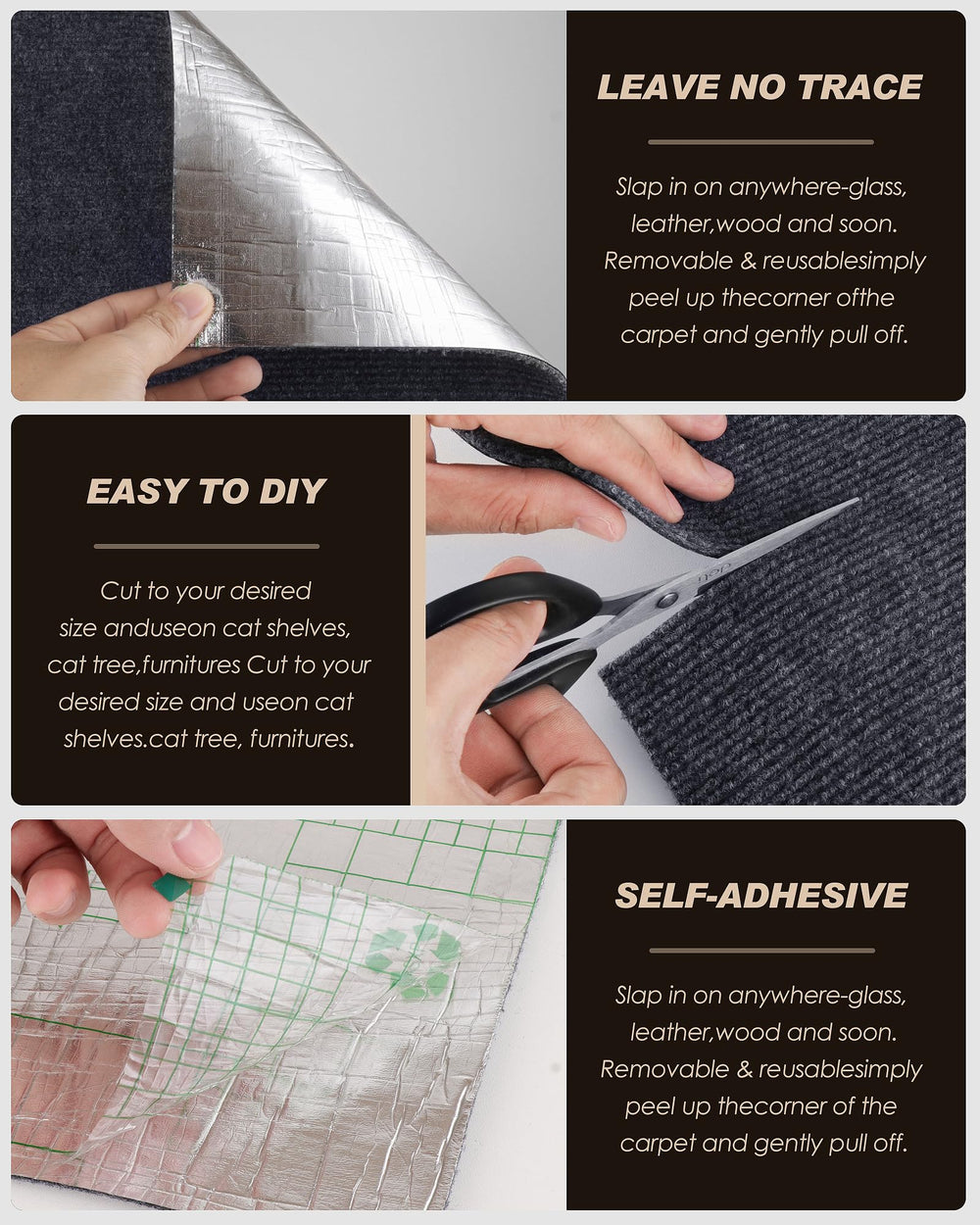 VIVOYAN cat scratch protector multi-purpose defender for cat towers and leather sofas.