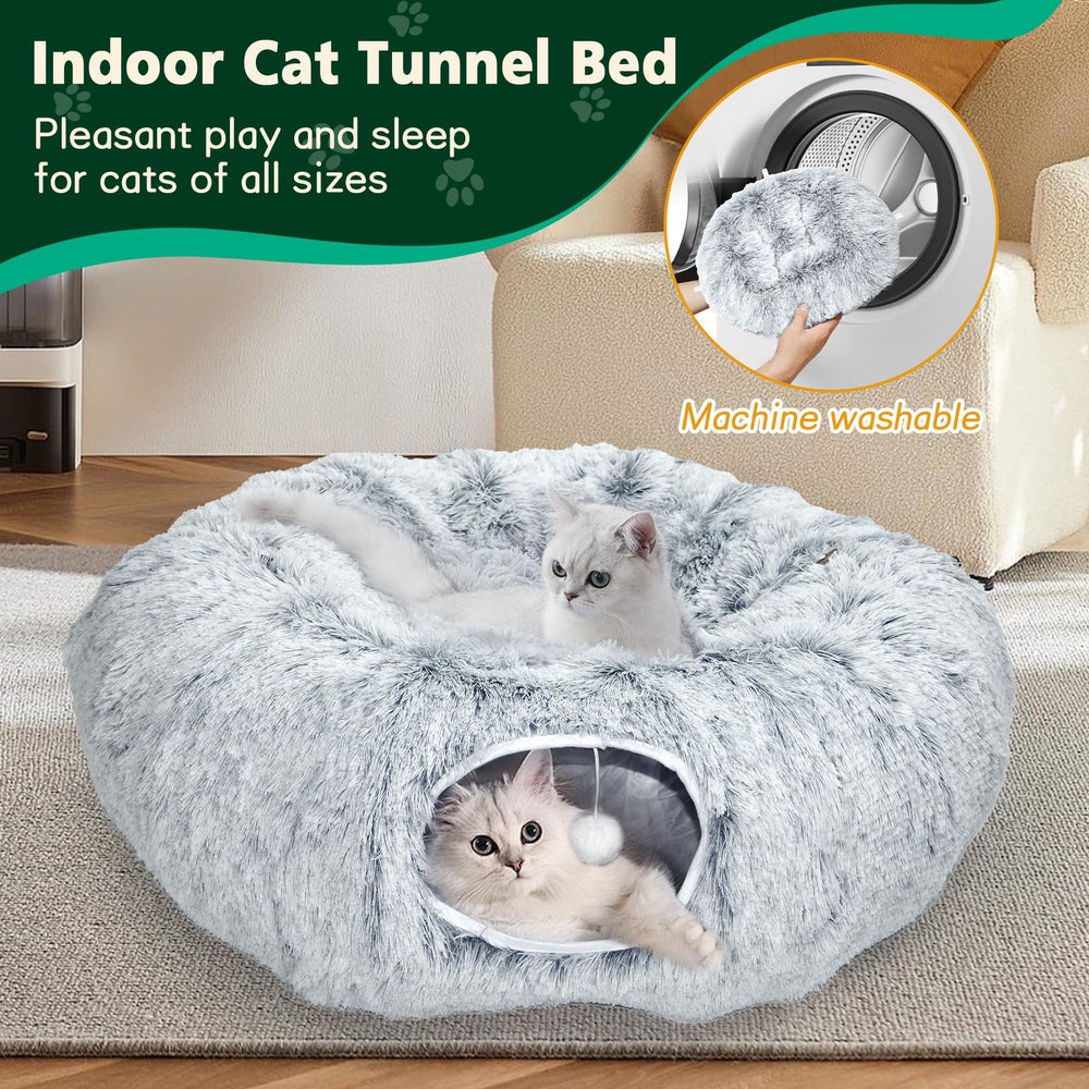 VIVOYAN cat tunnel foldable design simplifies storage and keeps homes tidy.