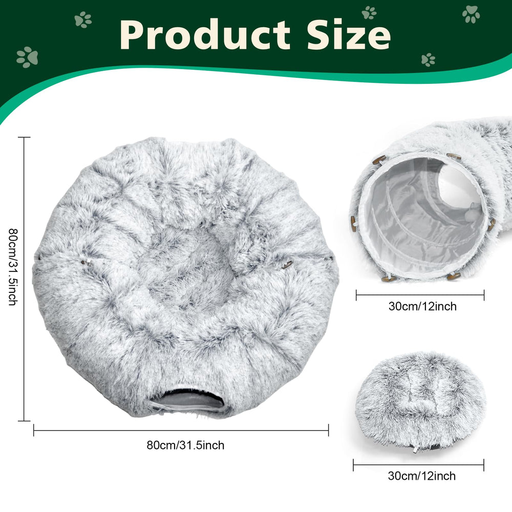 VIVOYAN cat tunnel four-way design enables multiple routes for exploration and extended play.