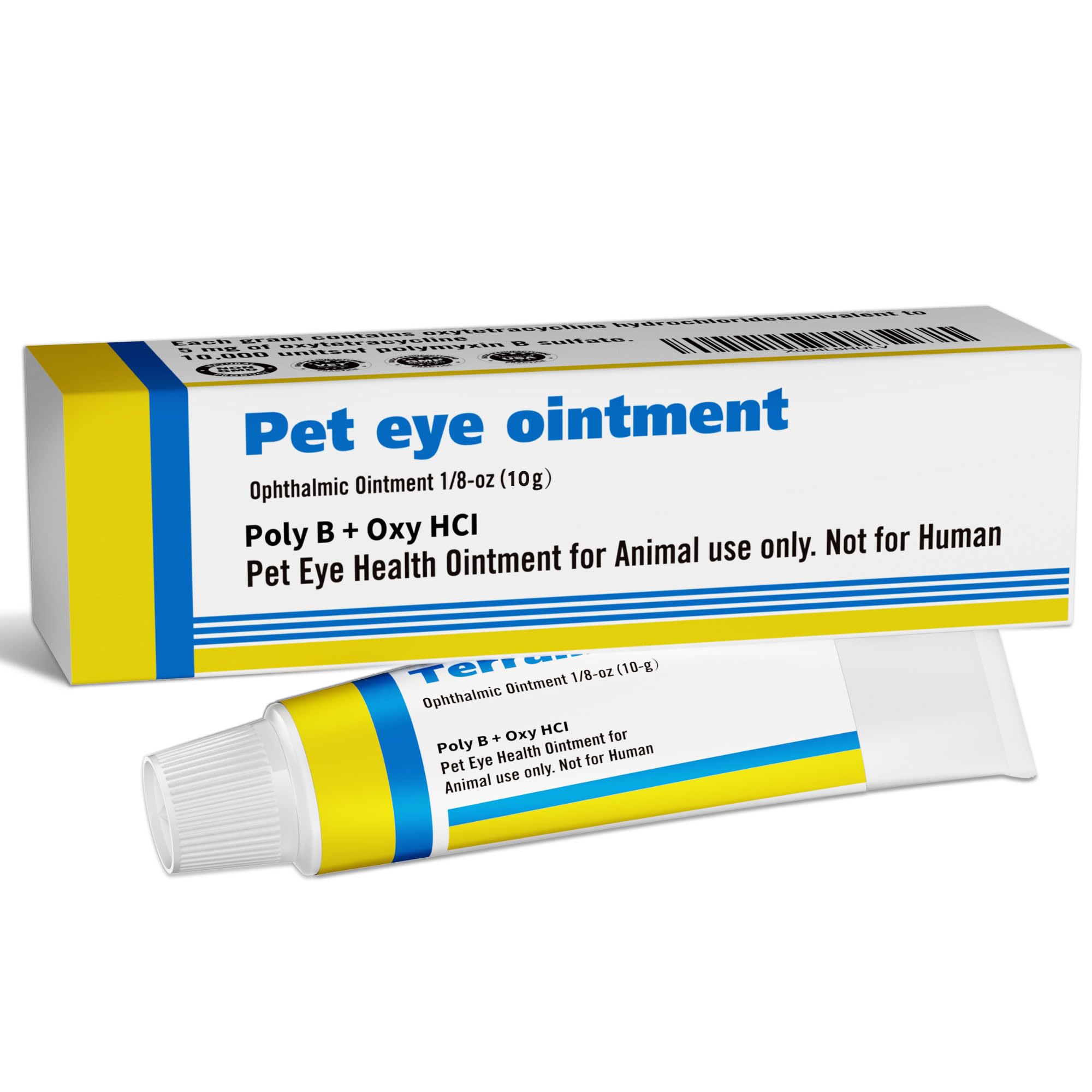 VivaElixir pet eye health ointment tube supports daily eye care for dogs, cats, and companions.