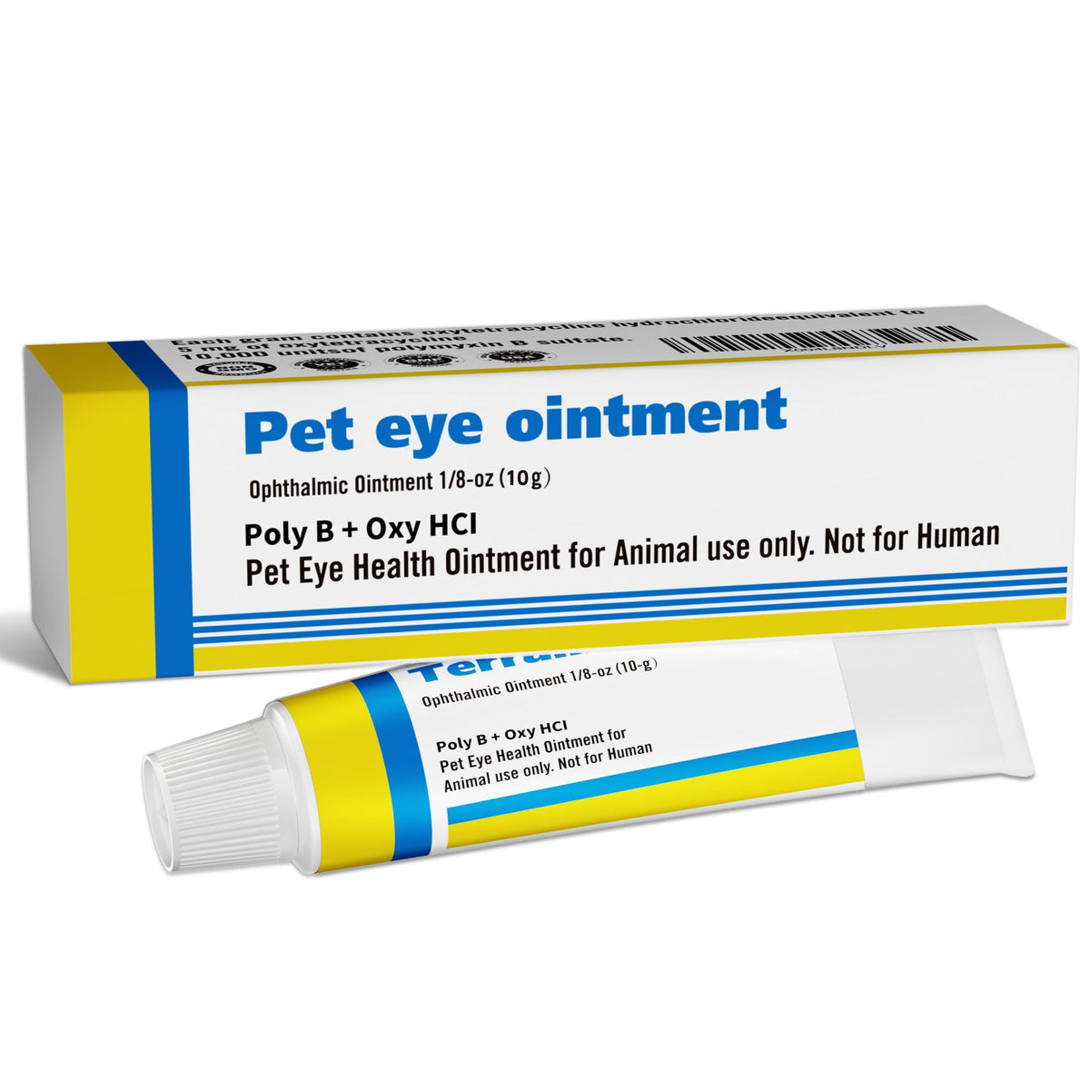VivaElixir pet eye health ointment tube supports daily eye care for dogs, cats, and companions.