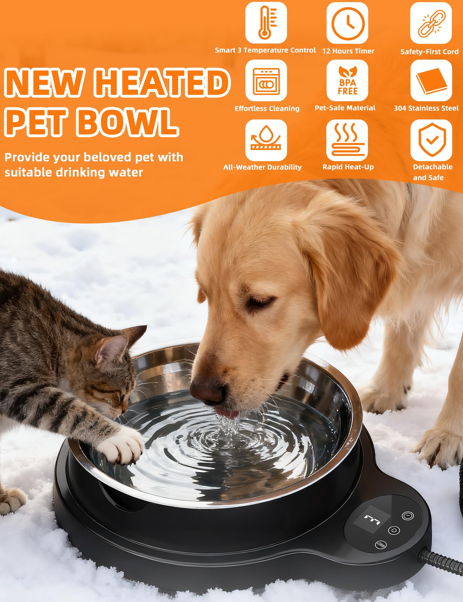 ViwalmPoul stainless steel inner bowl close-up for easy cleaning