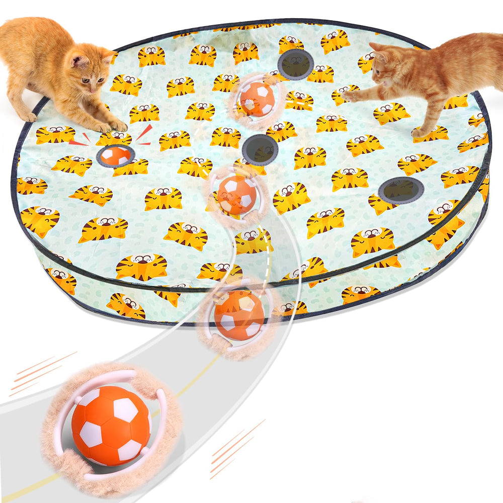 VIWIK rolling-ball cat toy engages cats with interactive play and exercise.