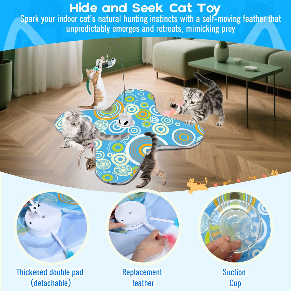 VIWIK Hide and Seek toy replaceable feather wand supports long-term use