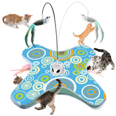 VIWIK Hide and Seek toy secured with suction cups for safe indoor cat play