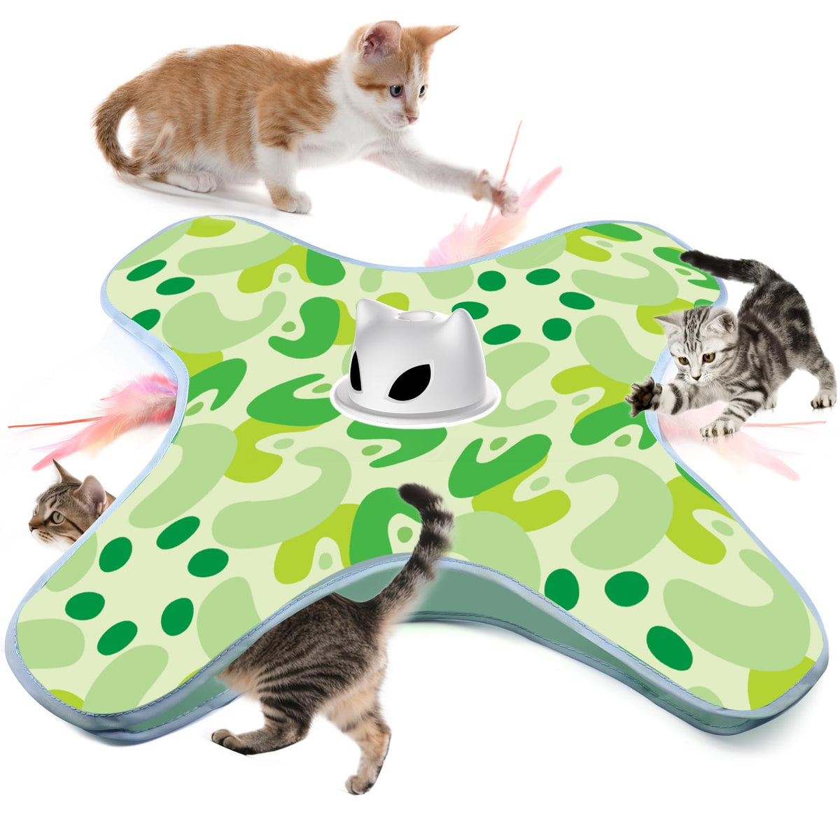 VIWIK interactive cat toy hides feather action to boost active play sessions