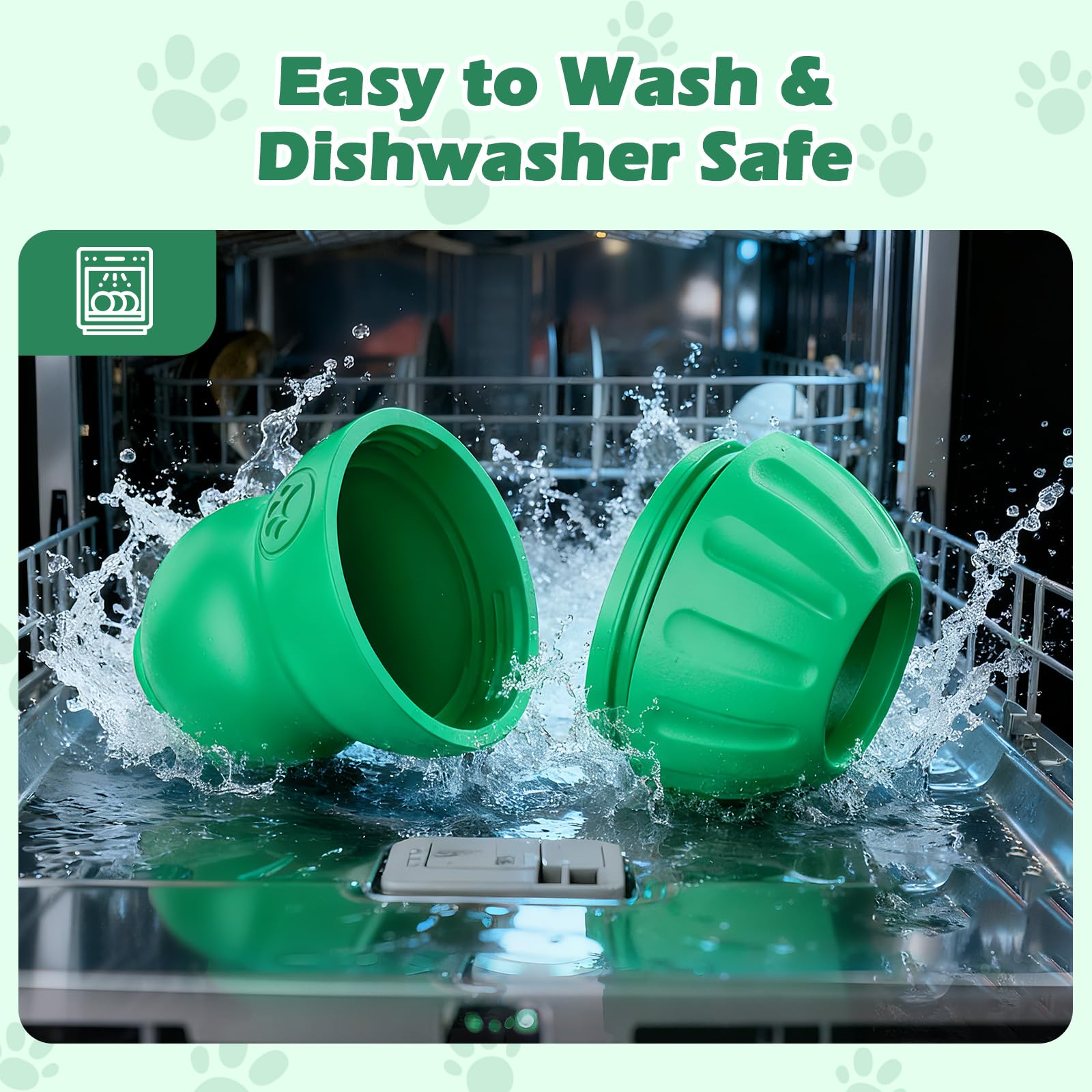 VIWIK large-capacity-silicone-tray-green supports long play with treats