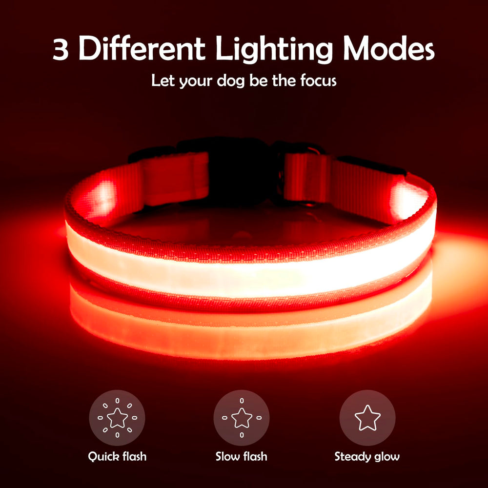Vizpet collar LED alta visibilidad para detectar al perro en la oscuridad