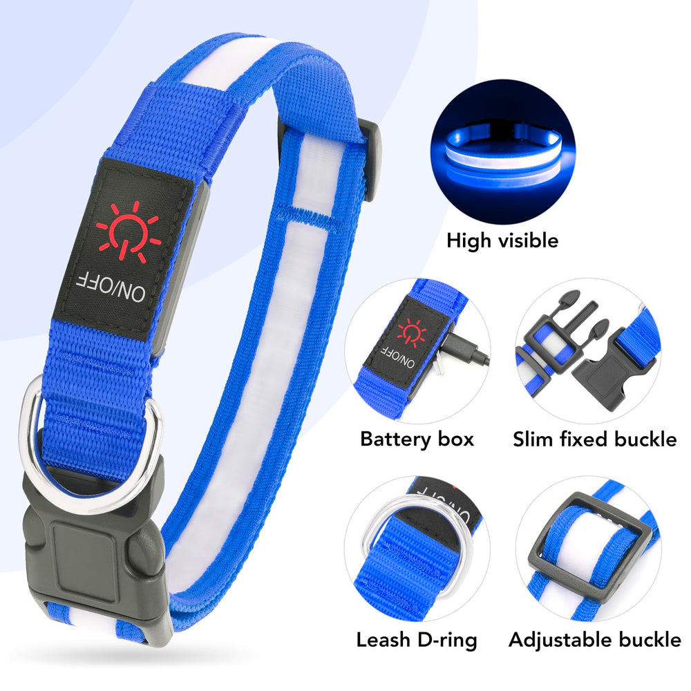 Vizpet collar LED con tres modos de iluminación para cualquier situación.
