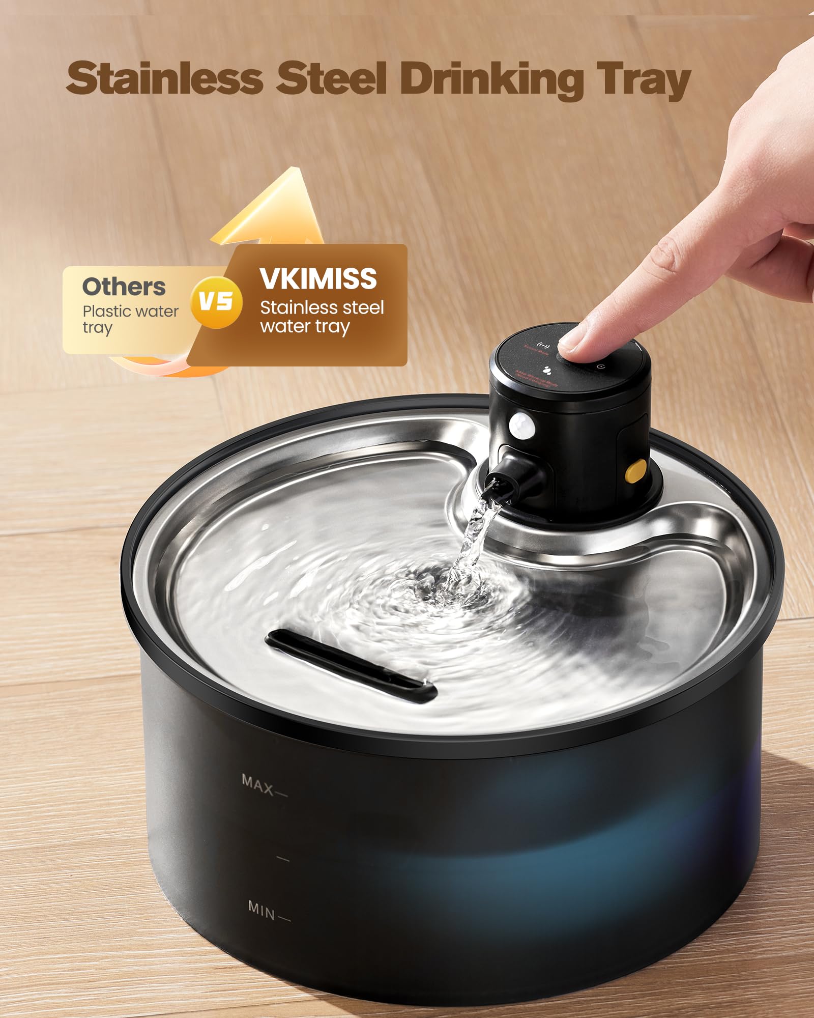 VKIMISS detachable pump image shows easy cleaning and maintenance