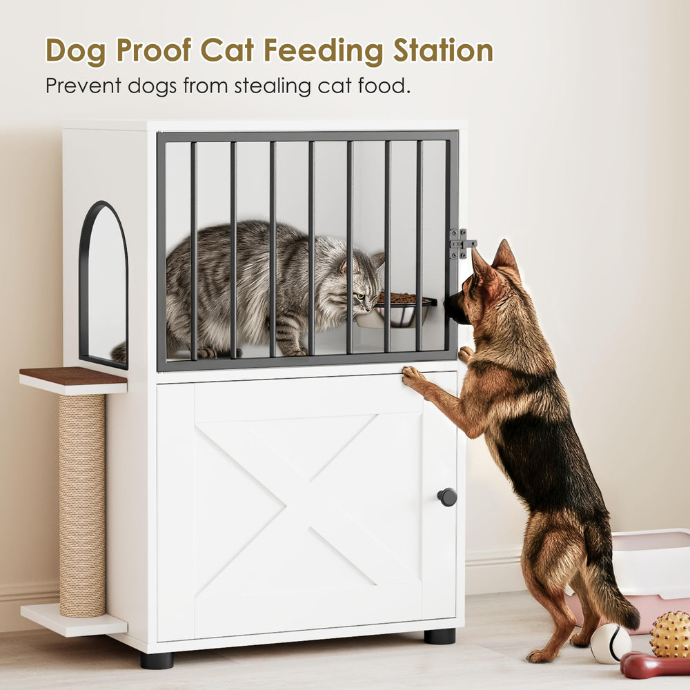 VKTO left-right configuration option—customize cat entrance or scratching post placement.