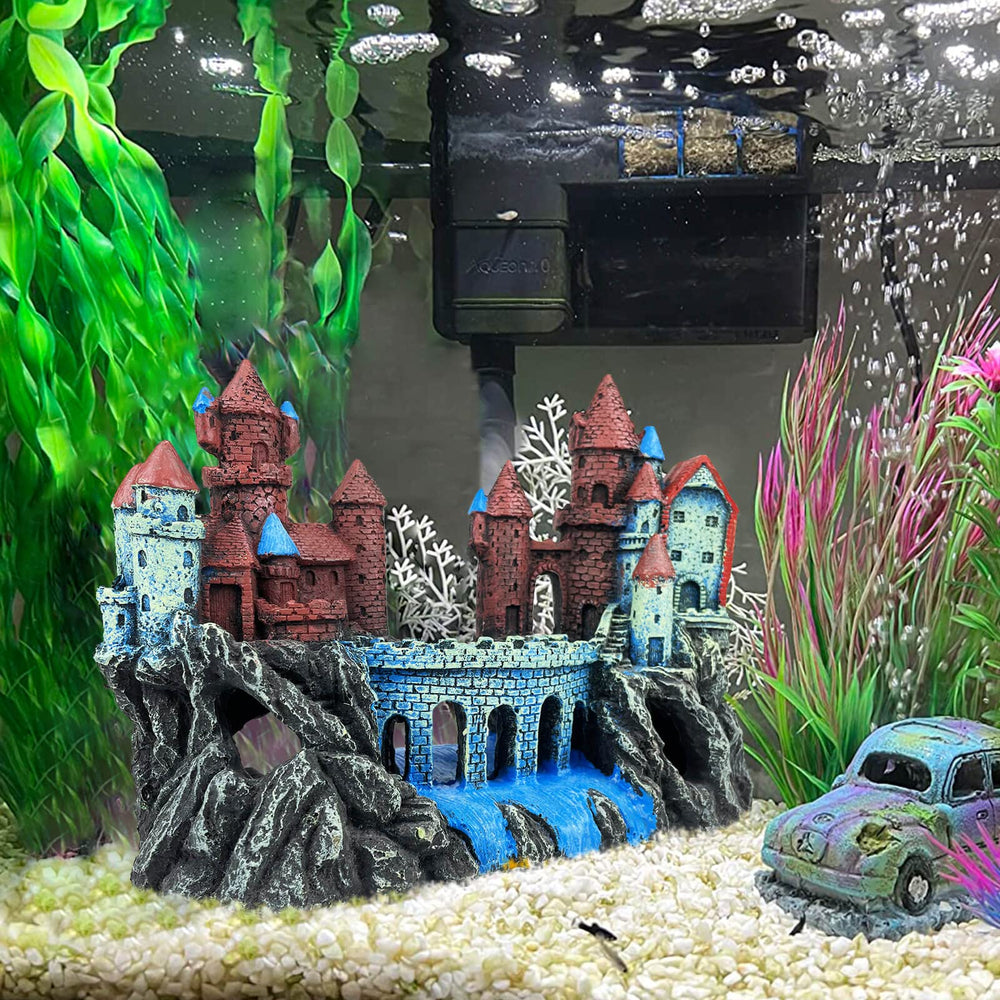 VMCN castle on brown rock base adds natural realism to tanks