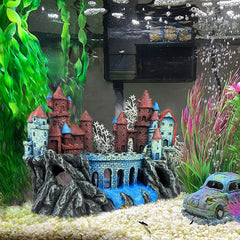 VMCN castle on brown rock base adds natural realism to tanks