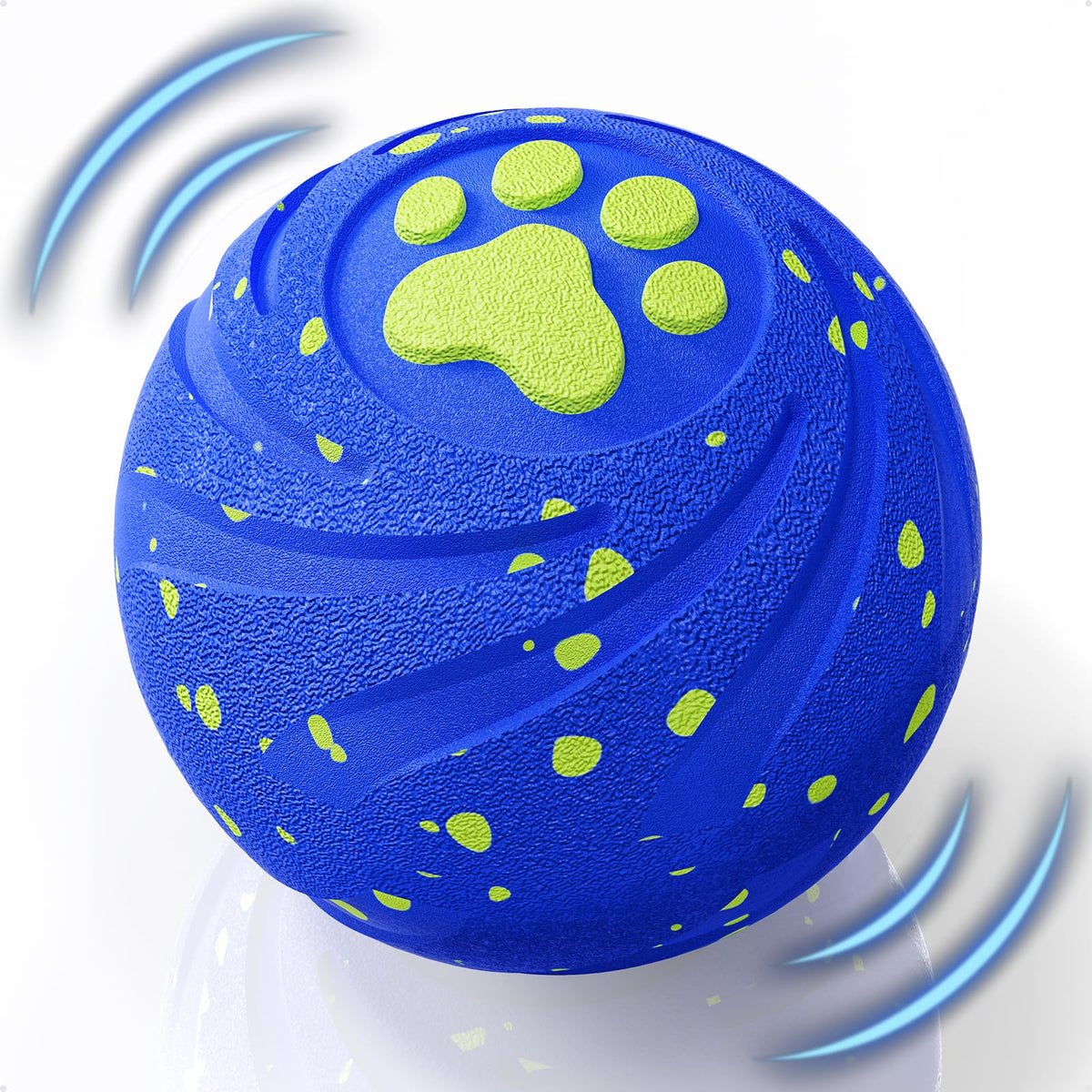 VNAKIO interactive dog ball front view shows durable design for hours of fetch
