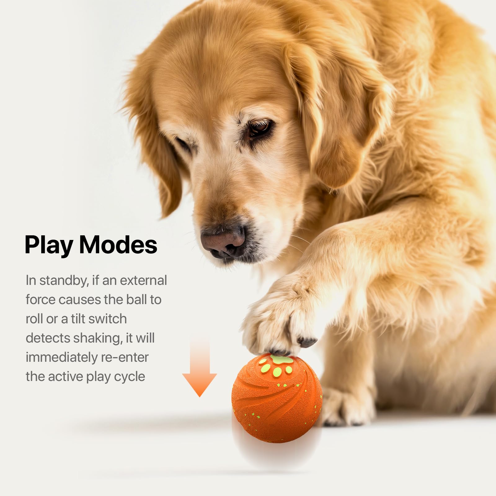 VNAKIO interactive dog ball replaceable shell feature for longevity.