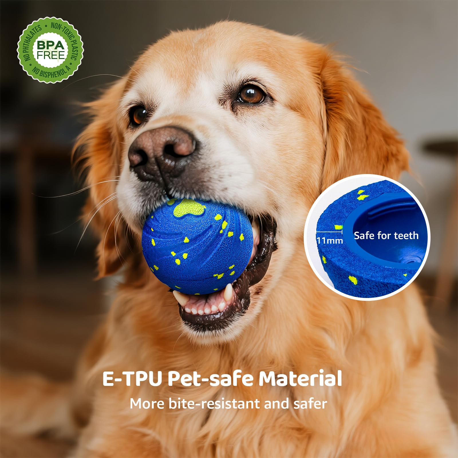 VNAKIO IPX7 waterproof dog ball ready for indoor outdoor splash play