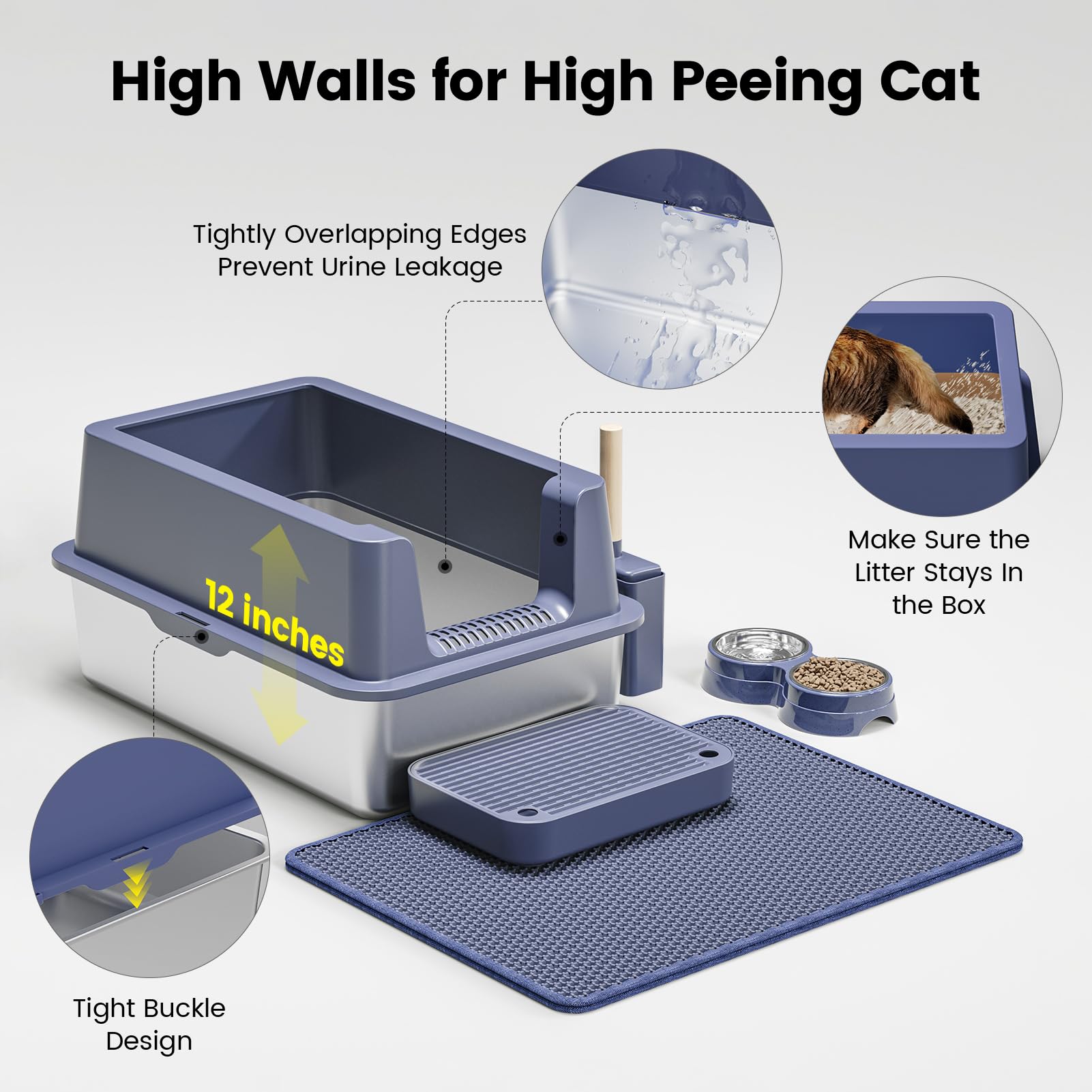 VNAKIO enhanced pedal design with built in litter mat for trapping debris.