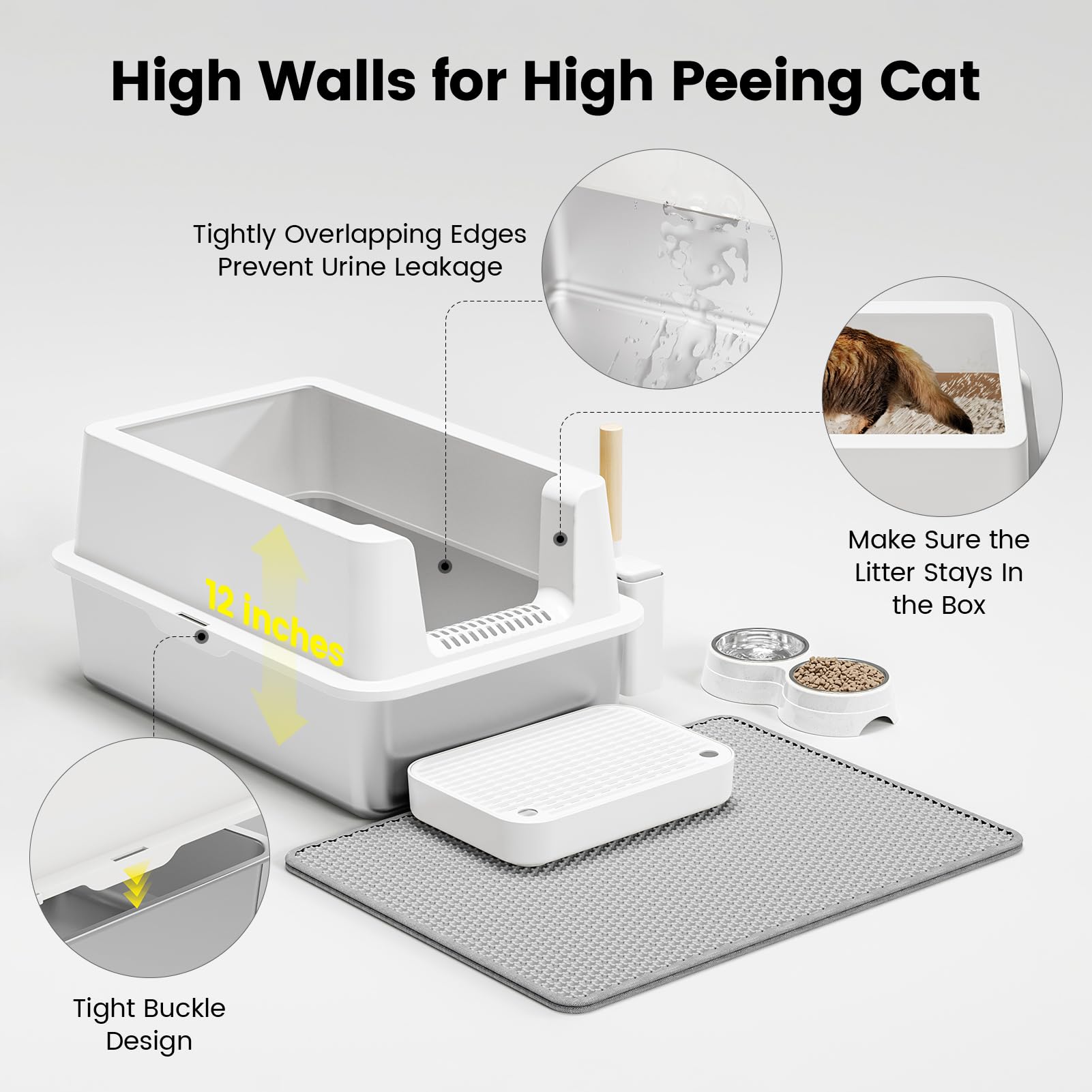 VNAKIO wide-entry design provides accessible entry for kittens to seniors.