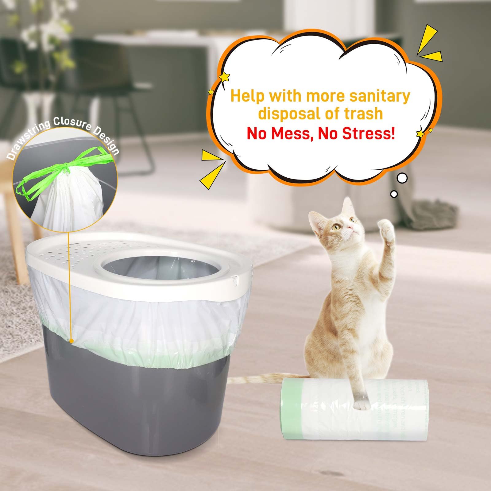 VoagLuk heavy-duty tear-resistant liner withstands daily scratching while keeping the box clean.
