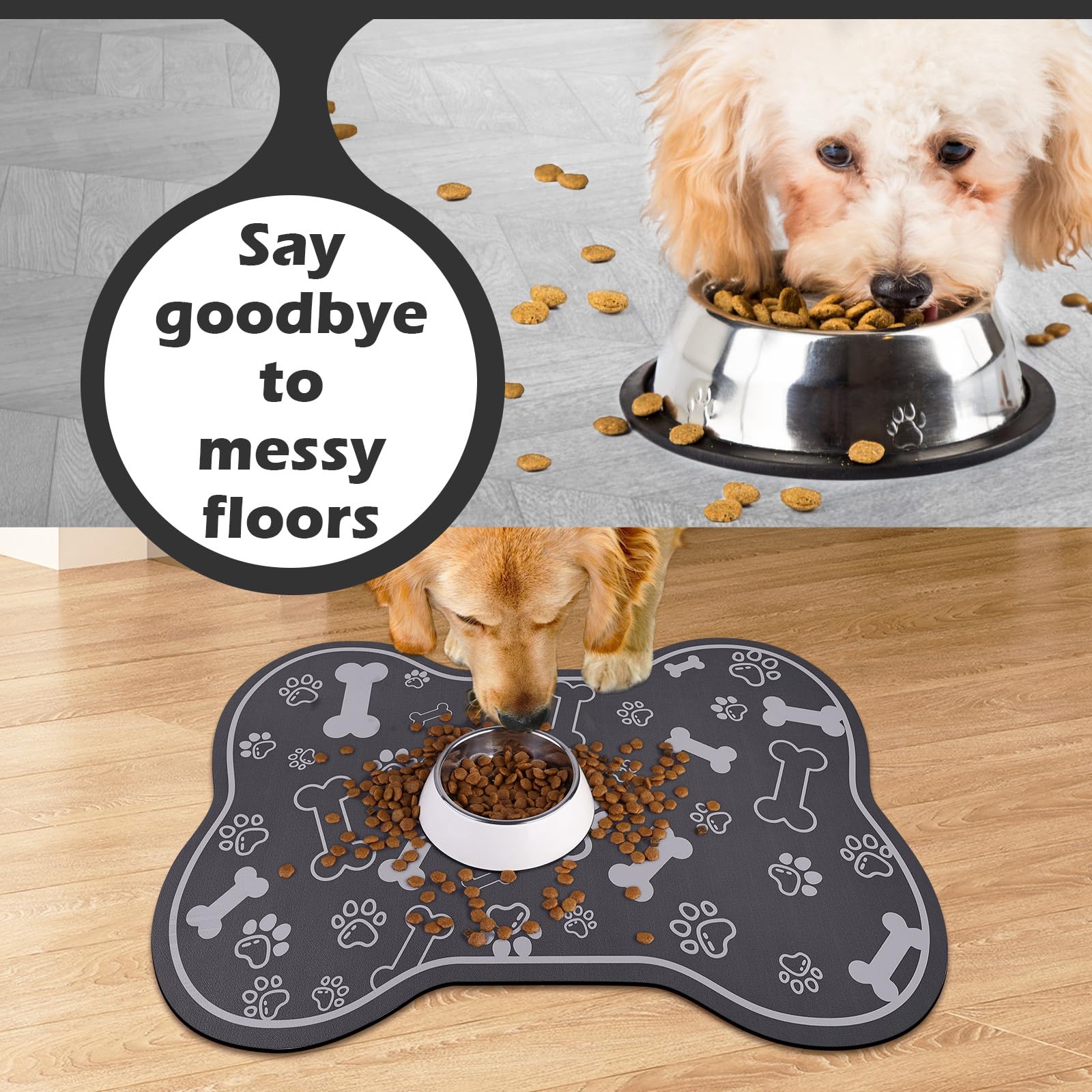Voanos absorbent mat dries quickly to reduce mess