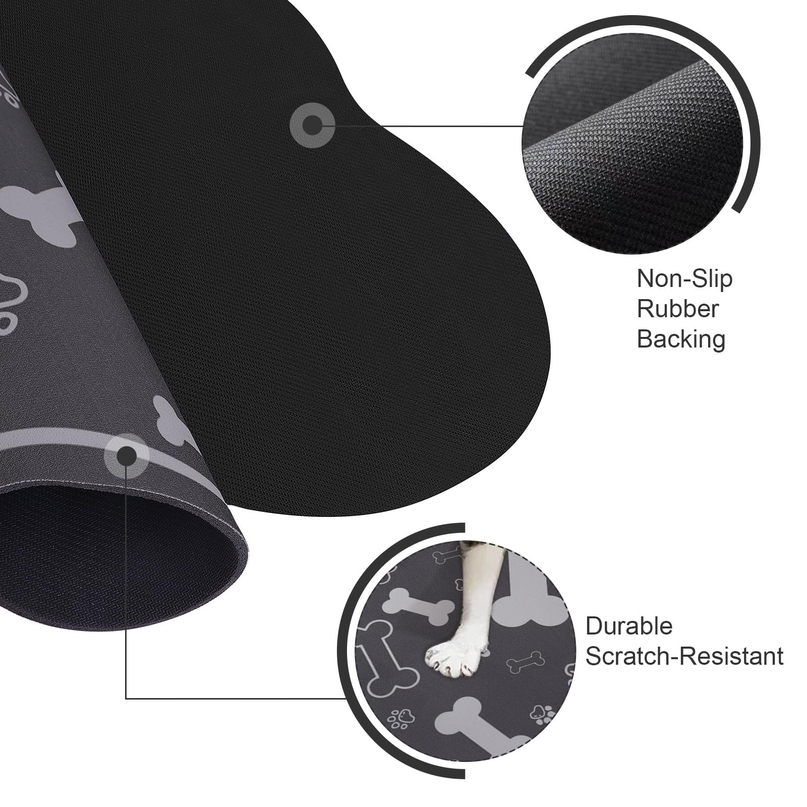 Voanos absorbent mat catches spills and keeps floors dry during meals