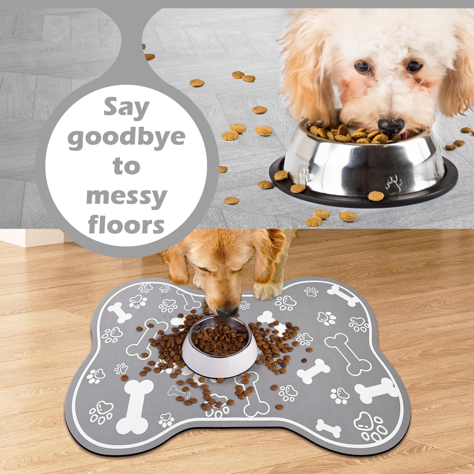 Voanos absorbent mat dries quickly to reduce spills and stains