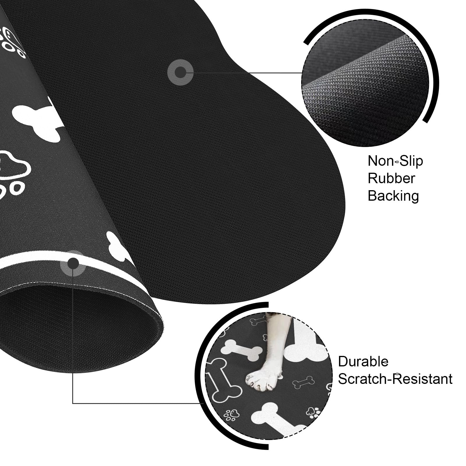 Voanos absorbent surface dries spills quickly for a tidy feeding area