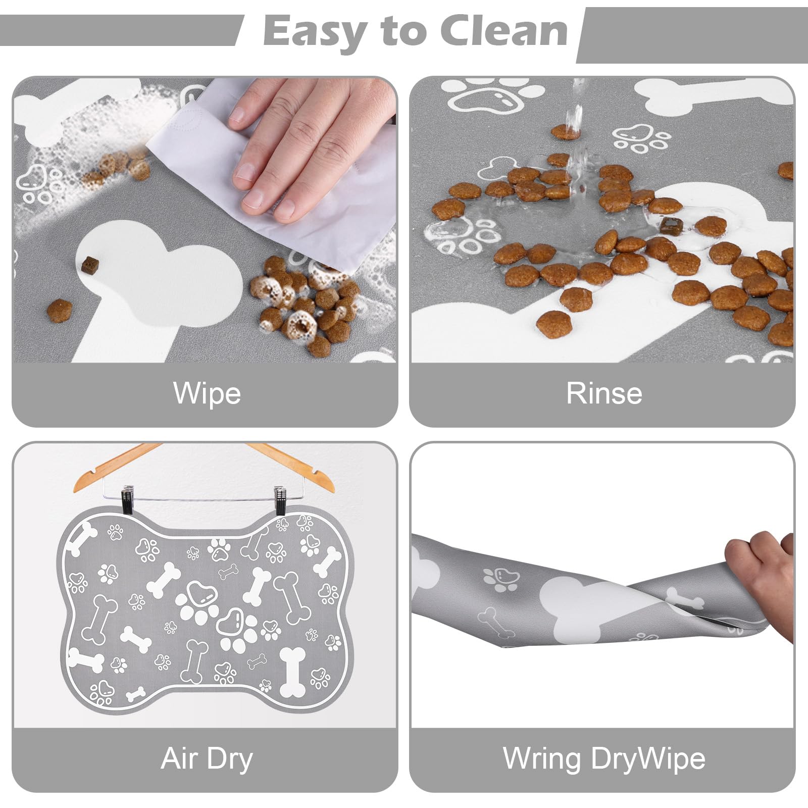 Voanos easy-clean surface cleans with cloth, water, or washing.