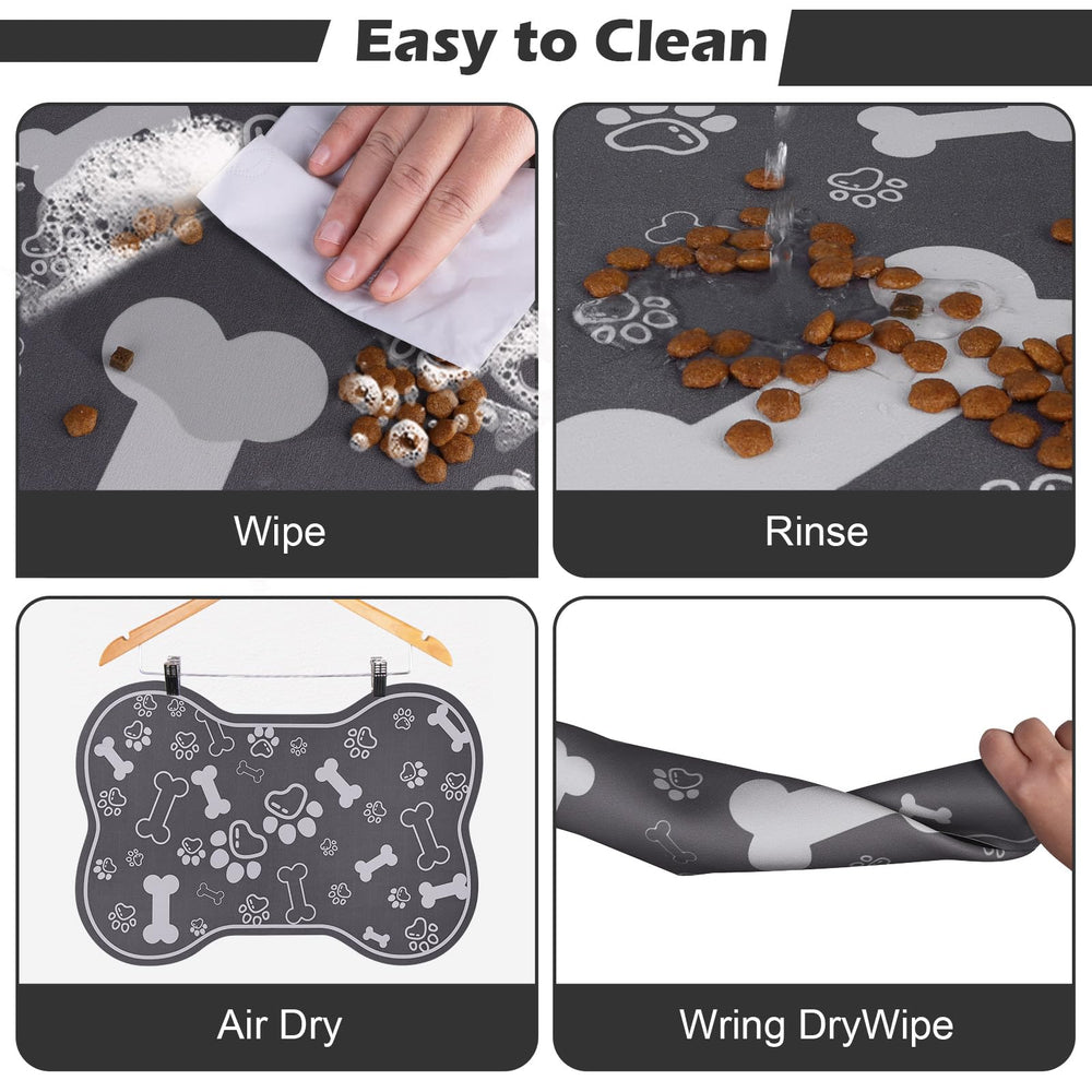 Voanos dog cat food mat no stains dries quickly after spills