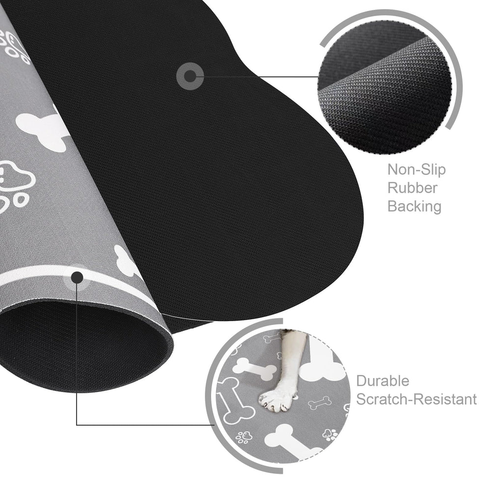 Voanos mat with rubber backing prevents sliding during mealtime