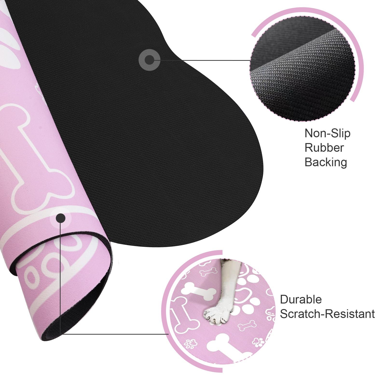 Voanos dog cat mat uses absorbent diatom mud leather to protect floors.
