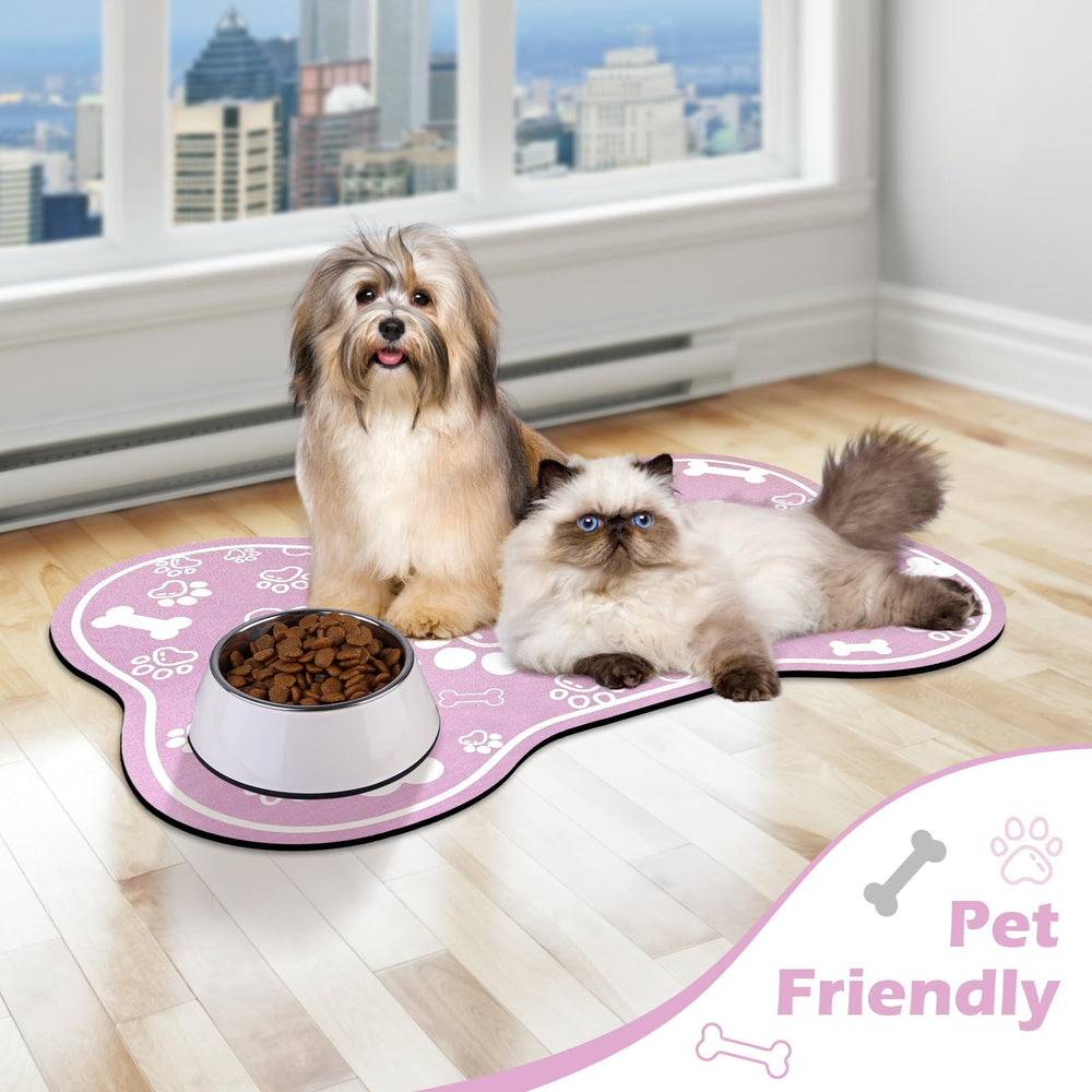 Voanos pink bone mat creates a dedicated feeding space