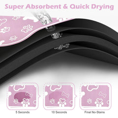 Voanos dog cat mat with non-slip rubber backing keeps bowls steady.