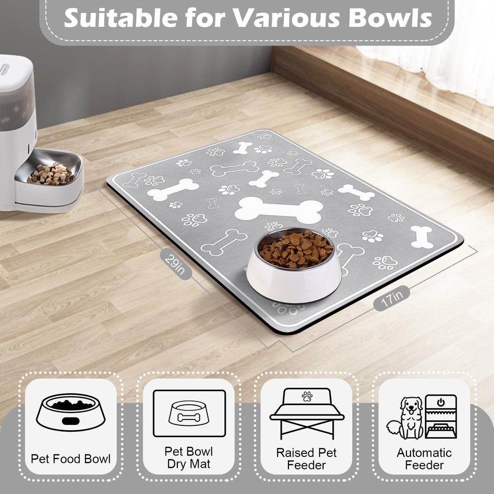 Voanos absorbent surface soaks spills and dries quickly