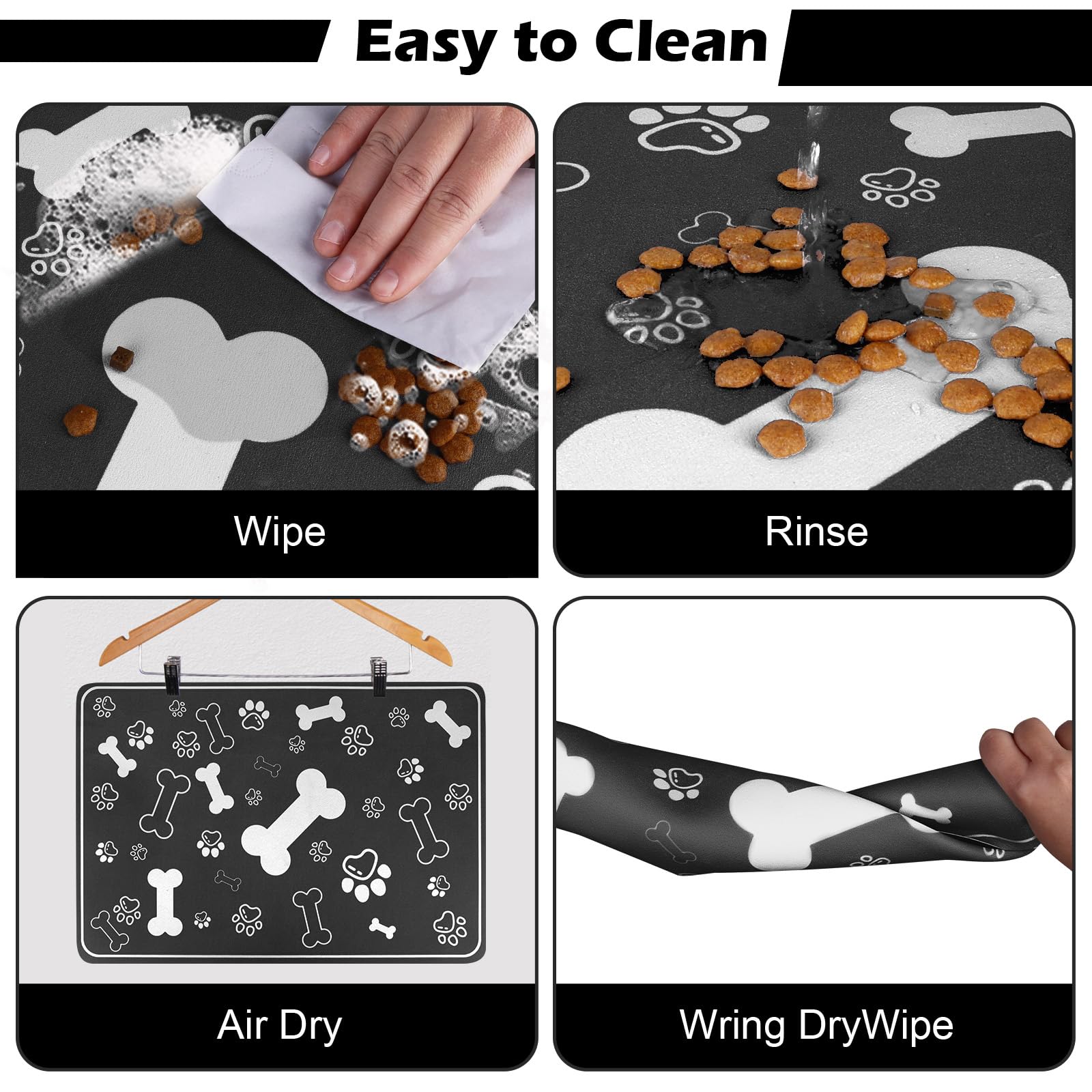 Voanos mat protects floors from water and milk messes during feeding