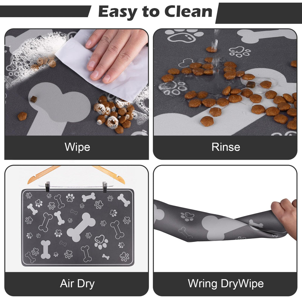 Voanos Pet Feeding Mat fits bowls, dispensers, and auto feeders for clean meals.