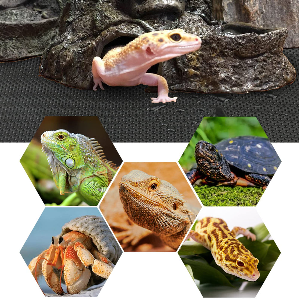 Vodolo bearded dragon tank carpet nonstick surface prevents paw sticking and eases cleaning.