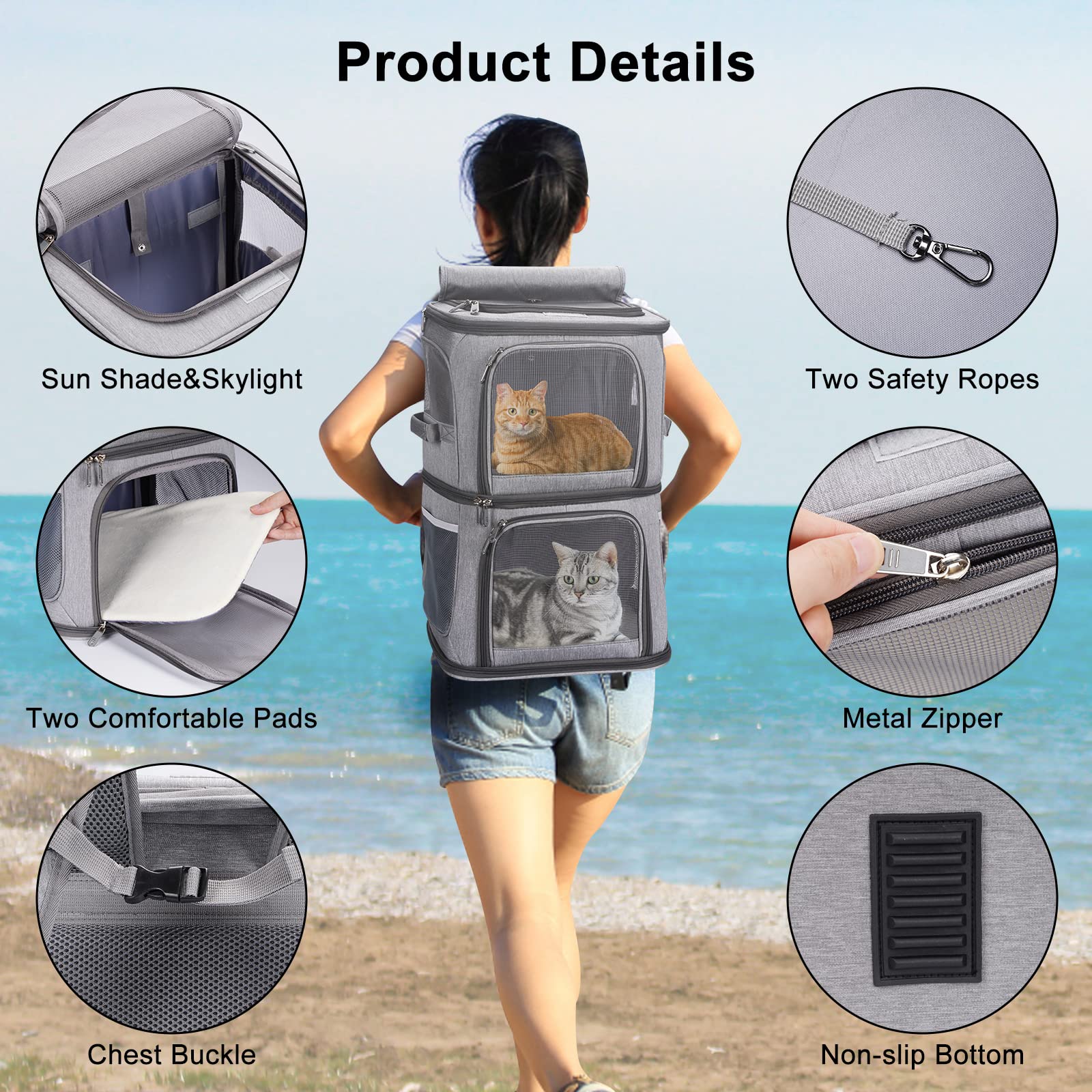 VOISTINO breathable back cushion keeps you comfortable during travel.