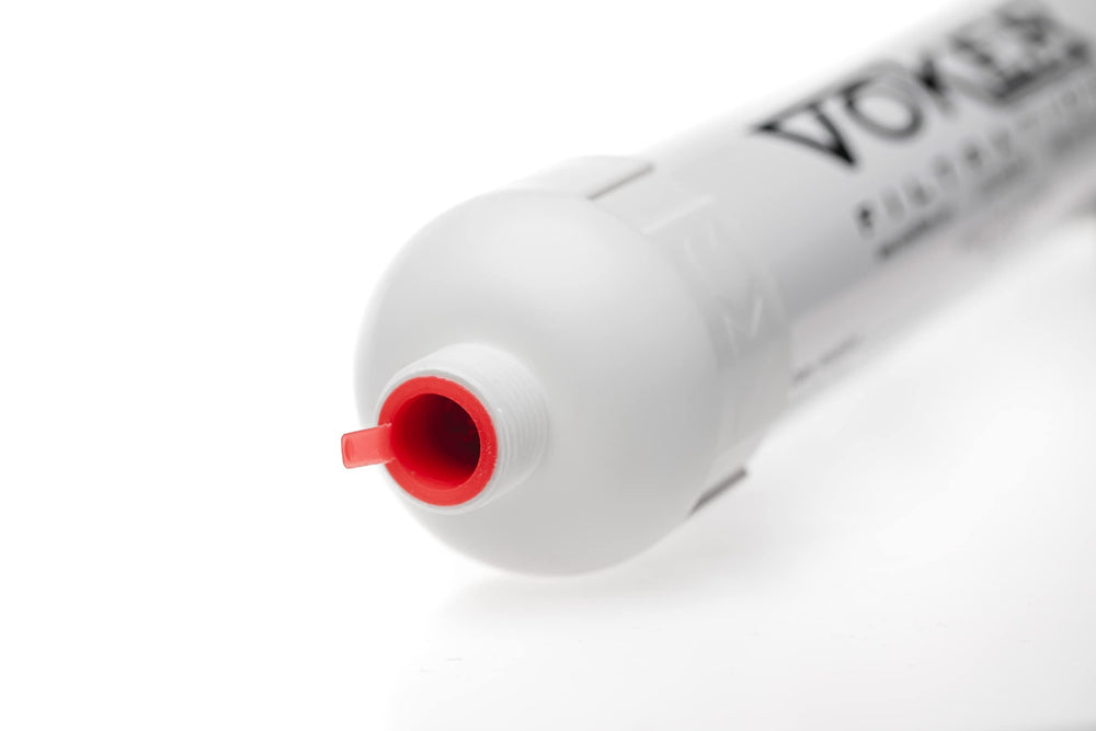 Voker dense-carbon-bed close-up demonstrates advanced filtration technology.