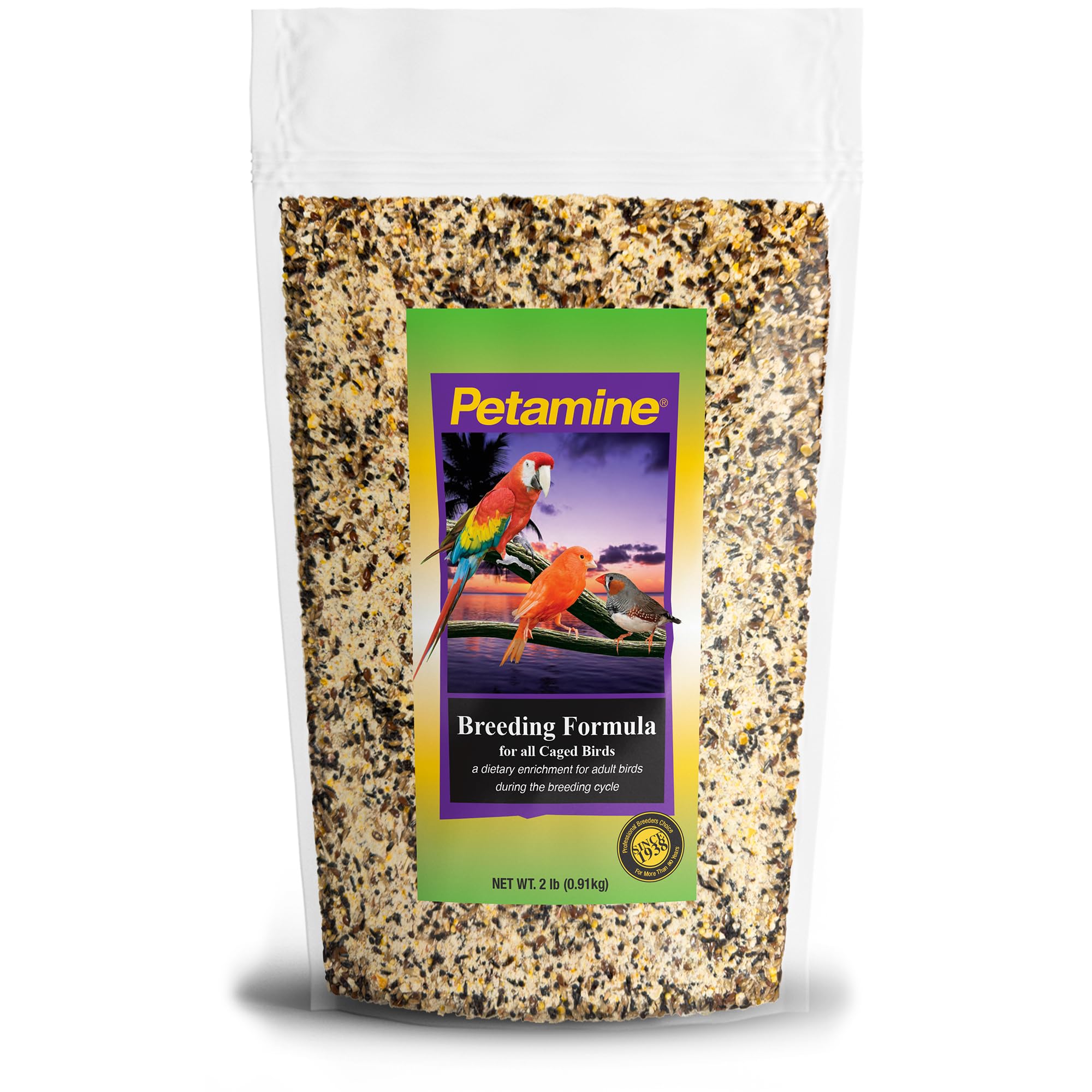 Volkman Petamine Breeder Formula 2lb bag front—nutrition-rich blend for breeding birds.